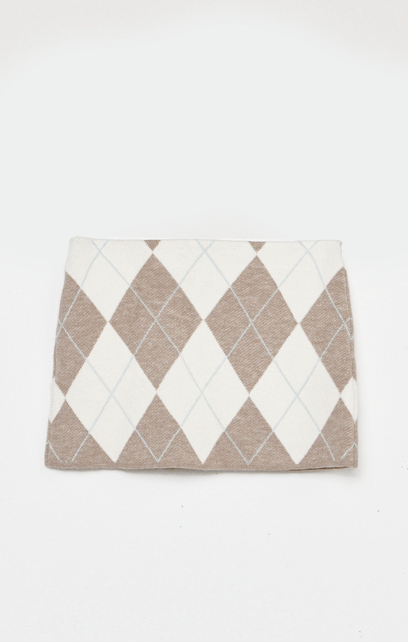 Little Cher Skort ~ Neutral Argyle Knit