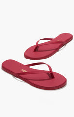 TKEES Solids Flip Flop ~ Red