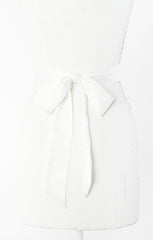 Bridesmaid Sash ~ Ivory Luxe Satin