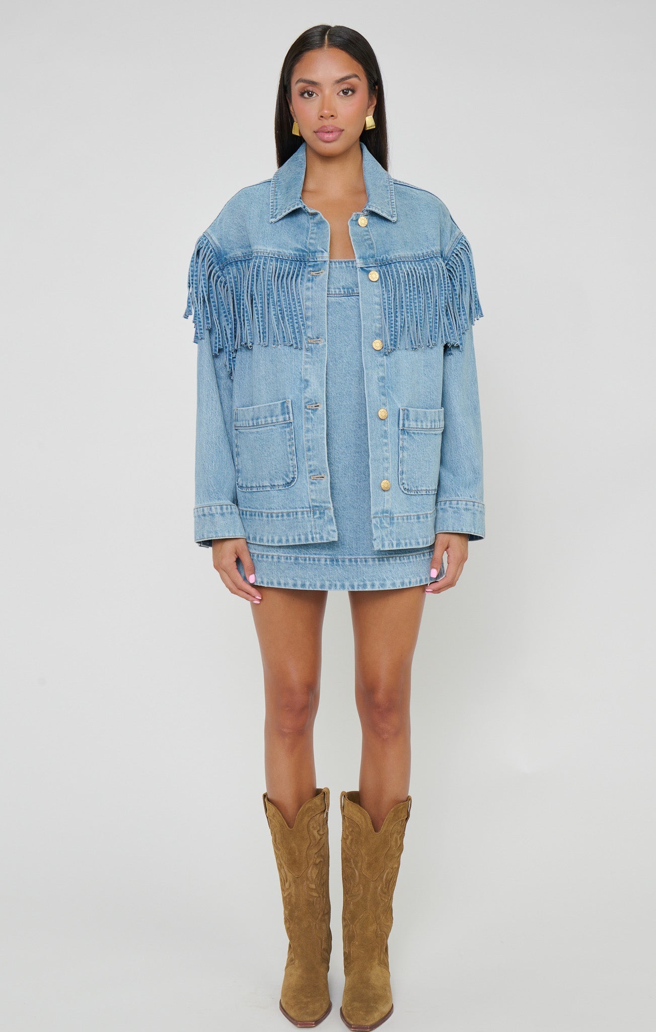 Topanga Mini Dress ~ Jet Stream Blue