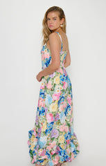 Rebecca Midi Dress ~ Flower Shop Taffeta