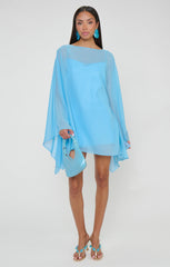 Olsen Mini Dress ~ Baby Blue Chiffon