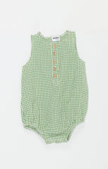 Rowan Onesie ~ Field Green Gingham