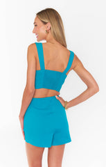 Spencer Skort ~ Teal Suiting