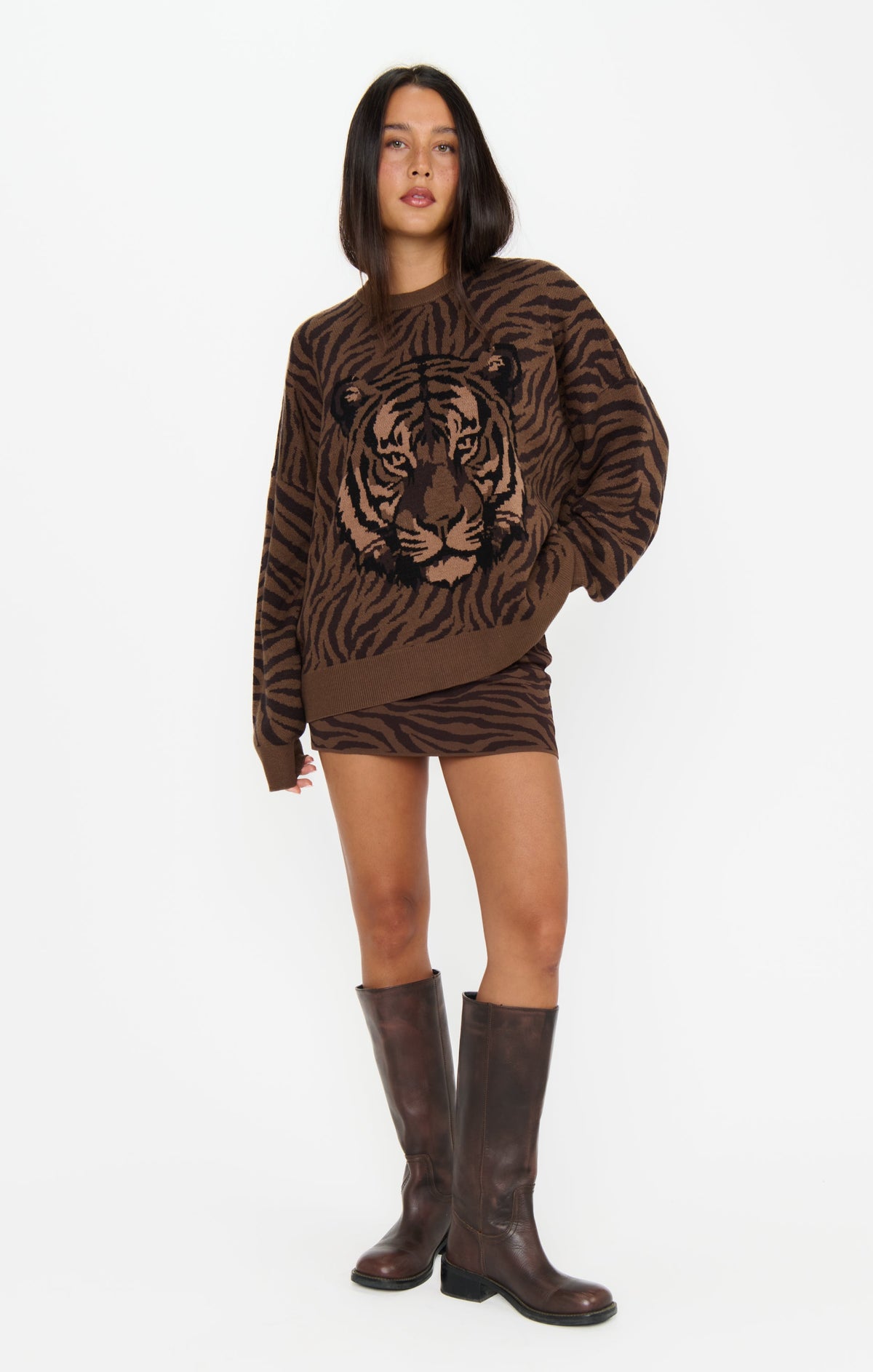 Seasons Sweater ~ Wild Tiger Graphic Knit