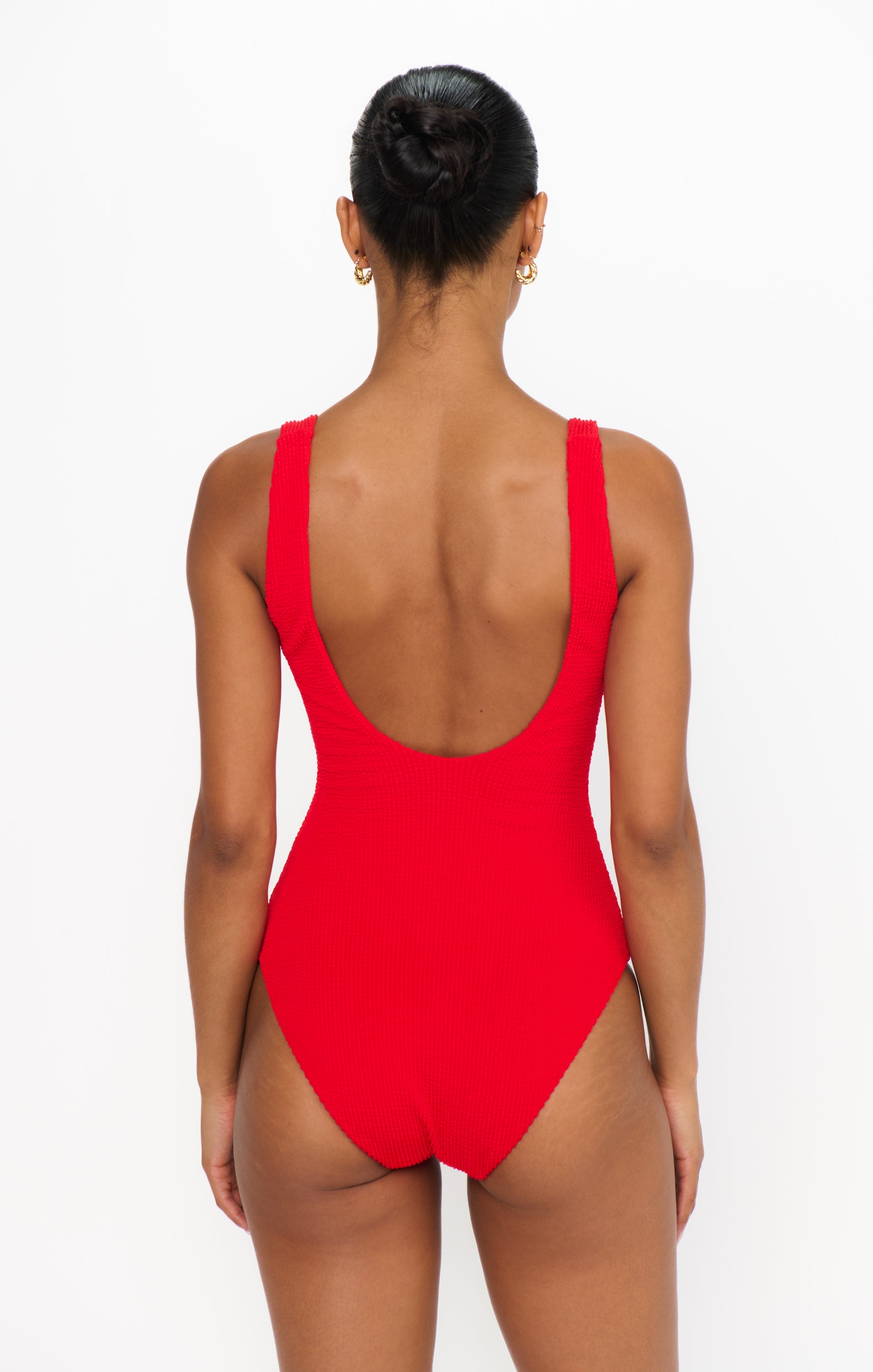 The Scrunch One Piece ~ Hot Tamale Red Scrunch