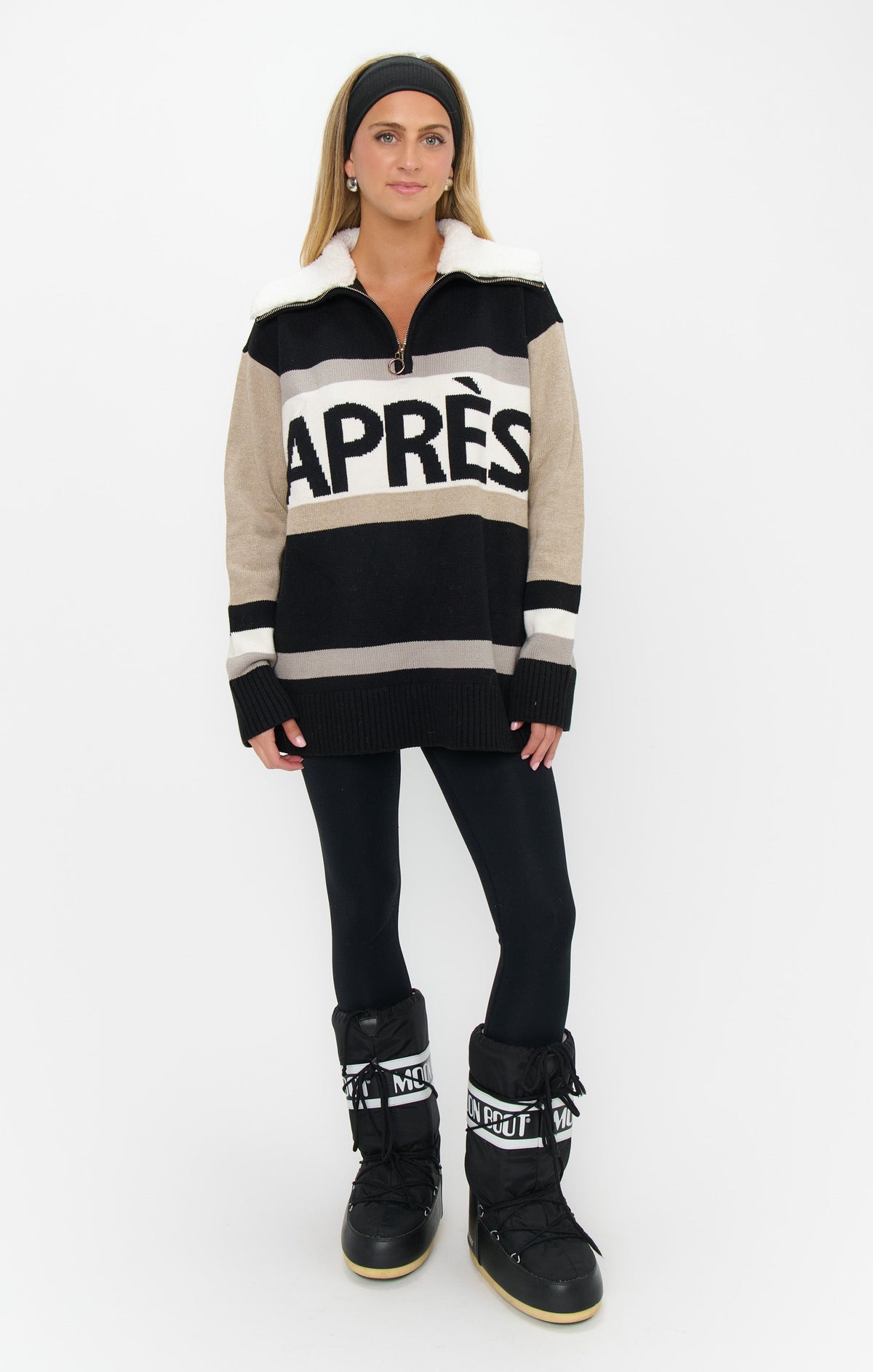 Weston Half Zip Pullover ~ Apres Stripe Knit