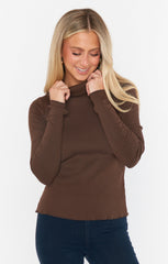 Layer Up Top ~ Winter Rib Chocolate