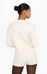 Throw on Cardigan ~ Snow Cable Knit