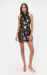 Lisa Mini Dress ~ Celestial Shimmer Chiffon