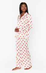 Classic PJ Set ~ Queen of Hearts Silky