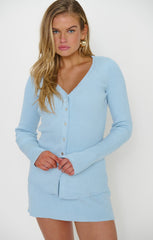 Josie Top ~ Baby Blue Rib Knit