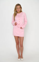 Cafe Cardigan ~ Pink Knit