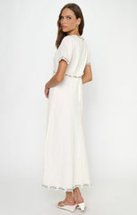Thea Midi Dress ~ Wild Meadow Embroidery
