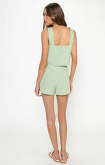 Maren Top ~ Field Green Gingham
