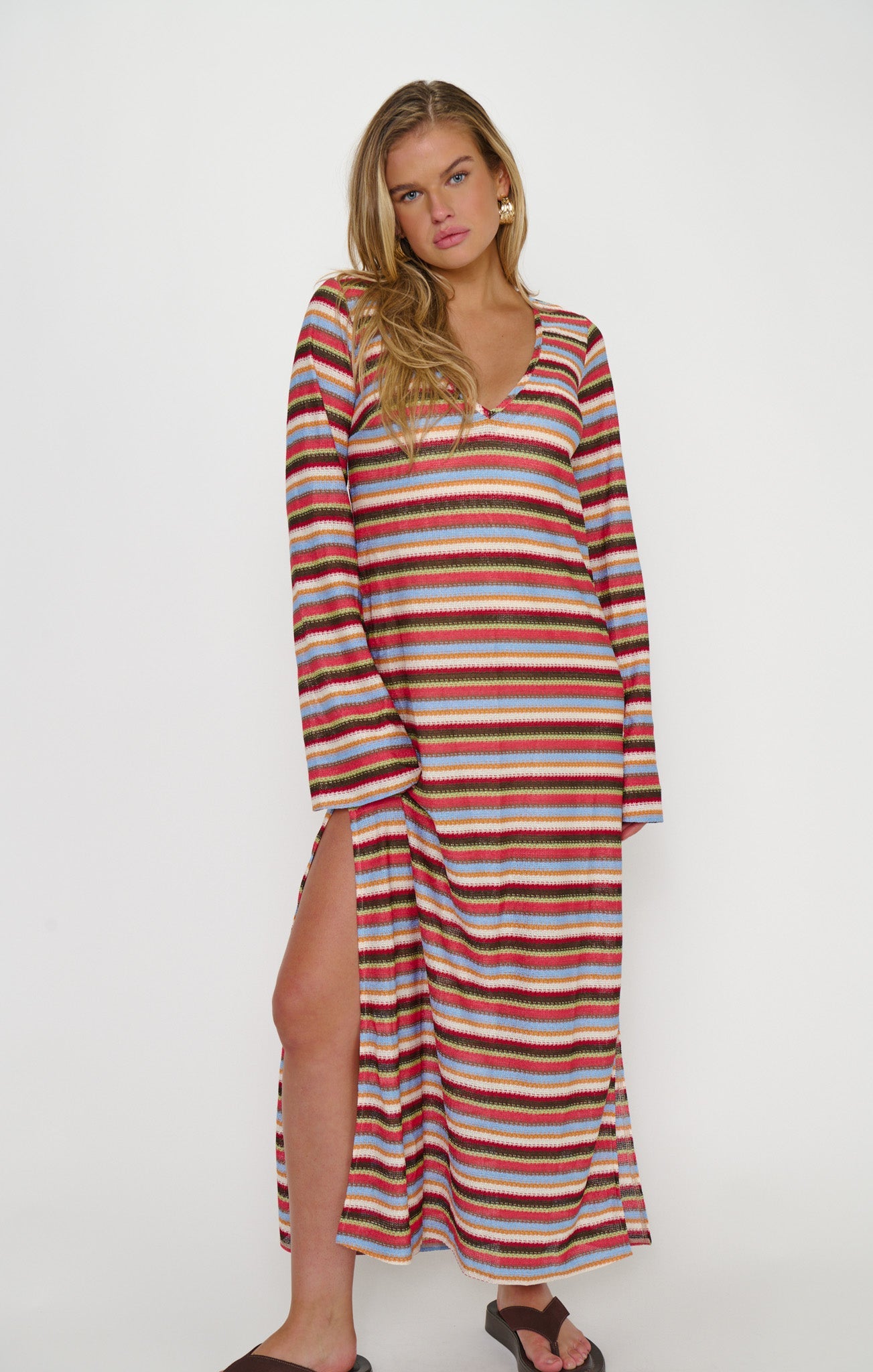 Staycation Coverup ~ Sunkissed Stripe Knit