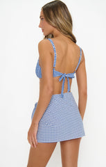 Leyla Sarong ~ Navy Gingham
