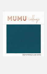 Bridesmaid Fabric Swatch ~ Deep Emerald Luxe Satin