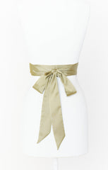 Bridesmaid Sash ~ Moss Green Luxe Satin