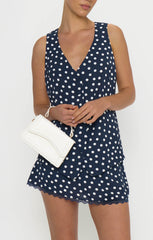 Bridgette Vest ~ Navy Polka Dot