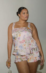 Touch Up Top ~ Powder Pink Blooms