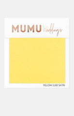 Bridesmaid Fabric Swatch ~ Yellow Luxe Satin
